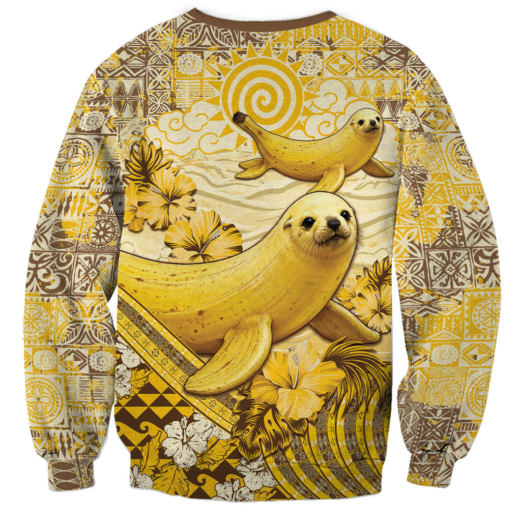 Hawaii Banana Seal Sweatshirt Ilio Holo I Ka Uaua Aloha DT05 - Polynesian Pride