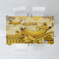 Hawaii Banana Seal Tablecloth Ilio Holo I Ka Uaua Aloha DT05 Yellow - Polynesian Pride
