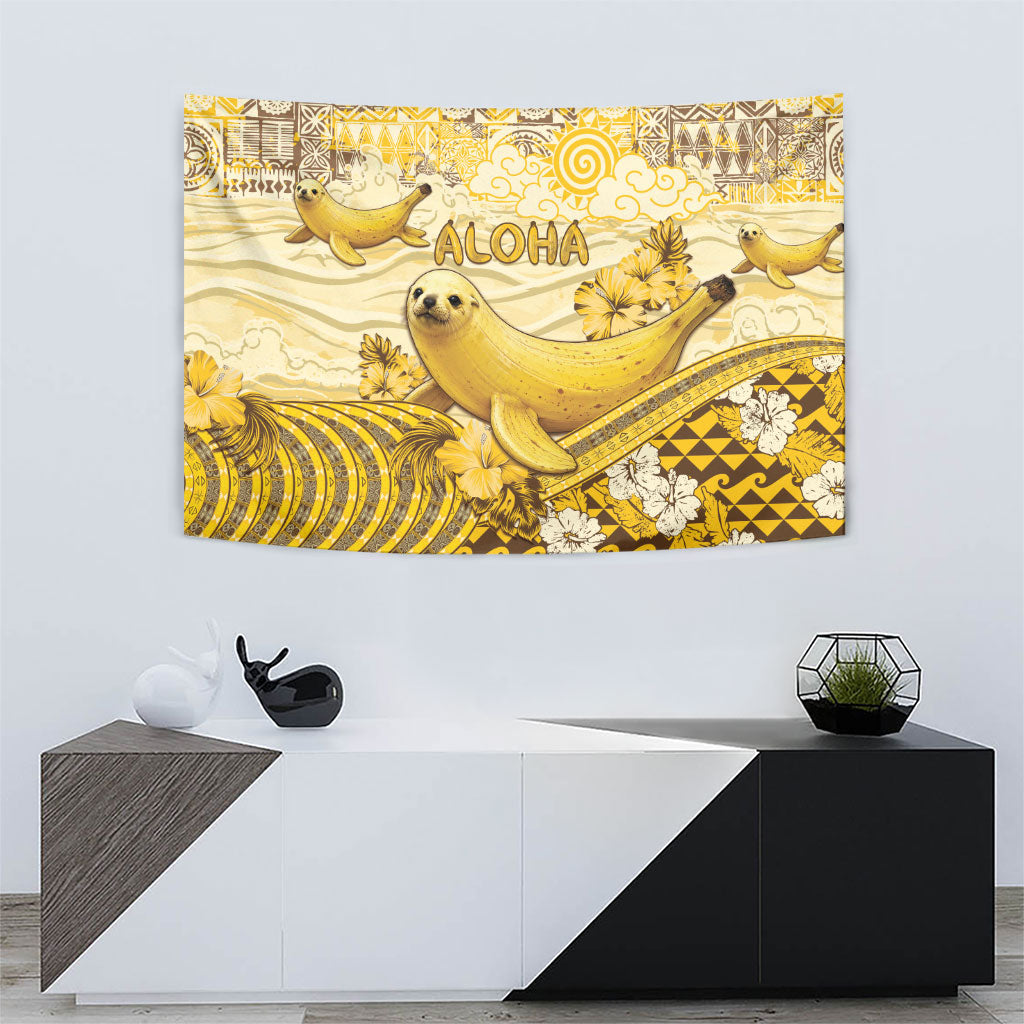 Hawaii Banana Seal Tapestry Ilio Holo I Ka Uaua Aloha DT05 - Polynesian Pride