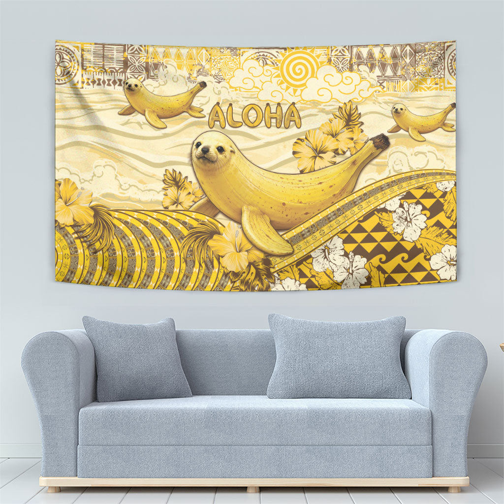 Hawaii Banana Seal Tapestry Ilio Holo I Ka Uaua Aloha DT05 - Polynesian Pride