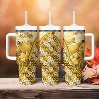 Hawaii Banana Seal Tumbler With Handle Ilio Holo I Ka Uaua Aloha DT05 - Polynesian Pride