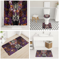 Hawaii Halloween Bathroom Set Skeleton Bones Flower Lei Tropical Floral DT05 - Polynesian Pride