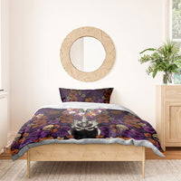 Hawaii Halloween Bedding Set Skeleton Bones Flower Lei Tropical Floral DT05 - Polynesian Pride