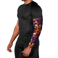 Hawaii Halloween Arm Sleeves Skeleton Pumpkin Hawaiian Flower Tribal DT05 - Polynesian Pride