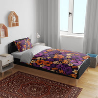 Hawaii Halloween Bedding Set Skeleton Pumpkin Hawaiian Flower Tribal DT05 - Polynesian Pride