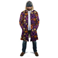 Hawaii Halloween Cloak Skeleton Pumpkin Hawaiian Flower Tribal DT05 - Polynesian Pride
