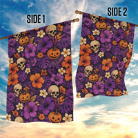Hawaii Halloween Garden Flag Skeleton Pumpkin Hawaiian Flower Tribal DT05 - Polynesian Pride