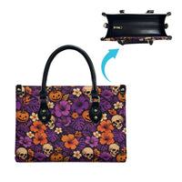 Hawaii Halloween Leather Bag Skeleton Pumpkin Hawaiian Flower Tribal DT05 - Polynesian Pride