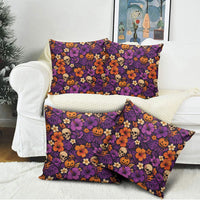 Hawaii Halloween Pillow Cover Skeleton Pumpkin Hawaiian Flower Tribal DT05 - Polynesian Pride