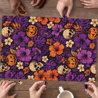 Hawaii Halloween Puzzle Skeleton Pumpkin Hawaiian Flower Tribal DT05 - Polynesian Pride