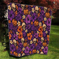 Hawaii Halloween Quilt Skeleton Pumpkin Hawaiian Flower Tribal DT05 - Polynesian Pride