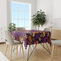 Hawaii Halloween Tablecloth Skeleton Pumpkin Hawaiian Flower Tribal DT05 - Polynesian Pride