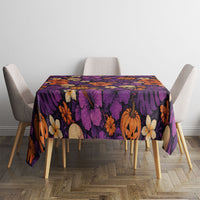 Hawaii Halloween Tablecloth Skeleton Pumpkin Hawaiian Flower Tribal DT05 - Polynesian Pride