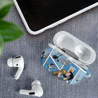 Argentina Football AirPods Case Goat Comic Style Sun Of May