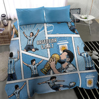 Argentina Football Bedding Set Goat Comic Style Sun Of May