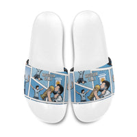 Argentina Football Slide Sandals Goat Comic Style Sun Of May