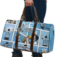 Argentina Football Travel Bag Goat Comic Style Sun Of May