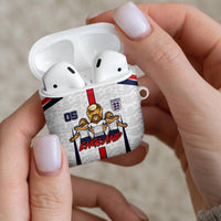 Custom England Football AirPods Case Three Lions Trophy St George Cross