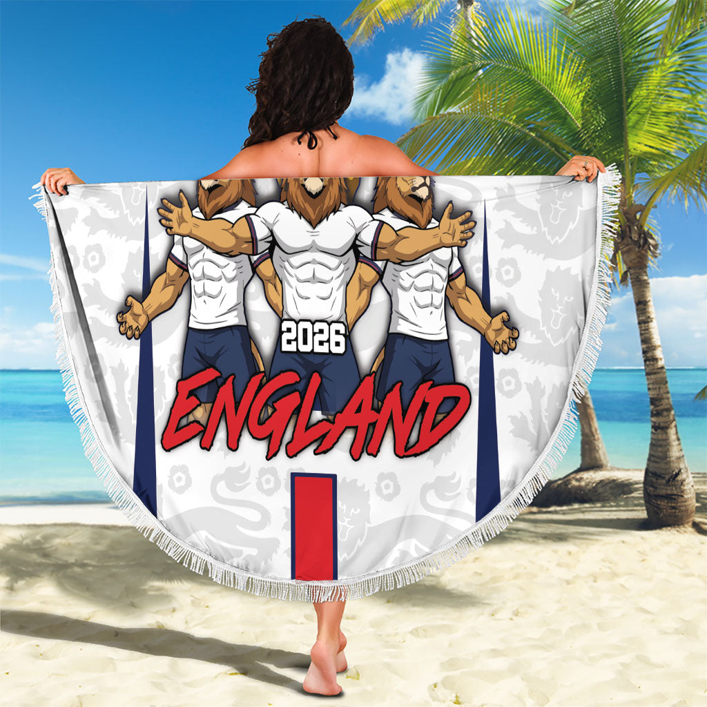 Custom England Football Beach Blanket Three Lions Trophy St George Cross