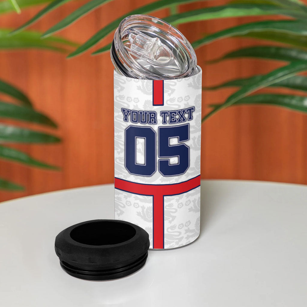 Custom England Football 4 in 1 Can Cooler Tumbler Three Lions Trophy St George Cross