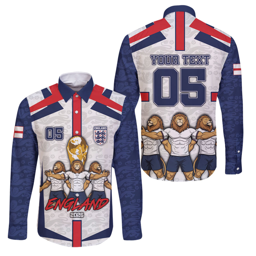 Custom England Football Family Matching Off Shoulder Short Dress and Hawaiian Shirt Three Lions Trophy St George Cross