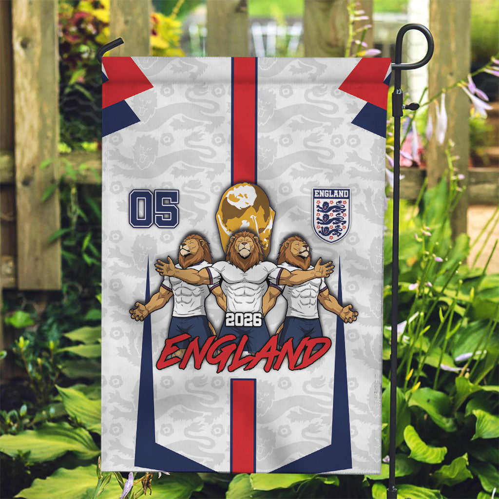 Custom England Football Garden Flag Three Lions Trophy St George Cross