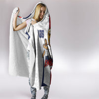 Custom England Football Hooded Blanket Three Lions Trophy St George Cross