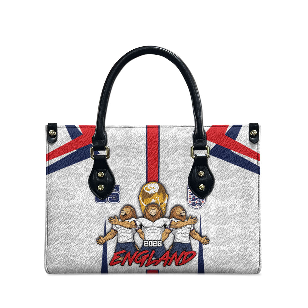 Custom England Football Leather Bag Three Lions Trophy St George Cross