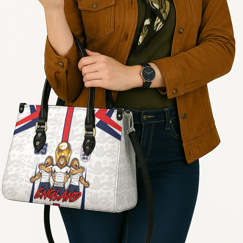 Custom England Football Leather Bag Three Lions Trophy St George Cross