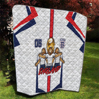 Custom England Football Quilt Three Lions Trophy St George Cross