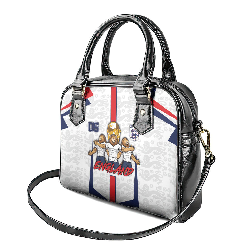 Custom England Football Shoulder Handbag Three Lions Trophy St George Cross