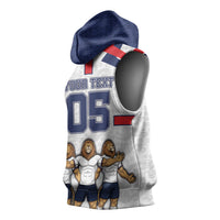 Custom England Football Sleeveless Hoodie Three Lions Trophy St George Cross