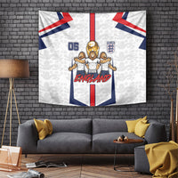 Custom England Football Tapestry Three Lions Trophy St George Cross