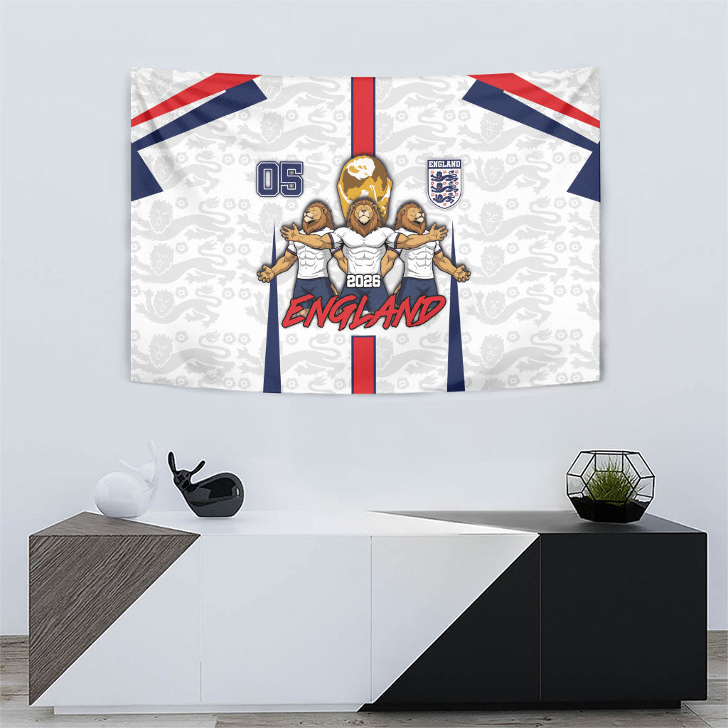 Custom England Football Tapestry Three Lions Trophy St George Cross