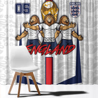 Custom England Football Window Curtain Three Lions Trophy St George Cross
