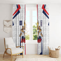 Custom England Football Window Curtain Three Lions Trophy St George Cross