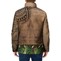 Warrior Muscle Tattoo 3D Funny Graphic Padded Jacket Six Pack Abs Bone Necklace Leaf Skirt DT05 - Polynesian Pride