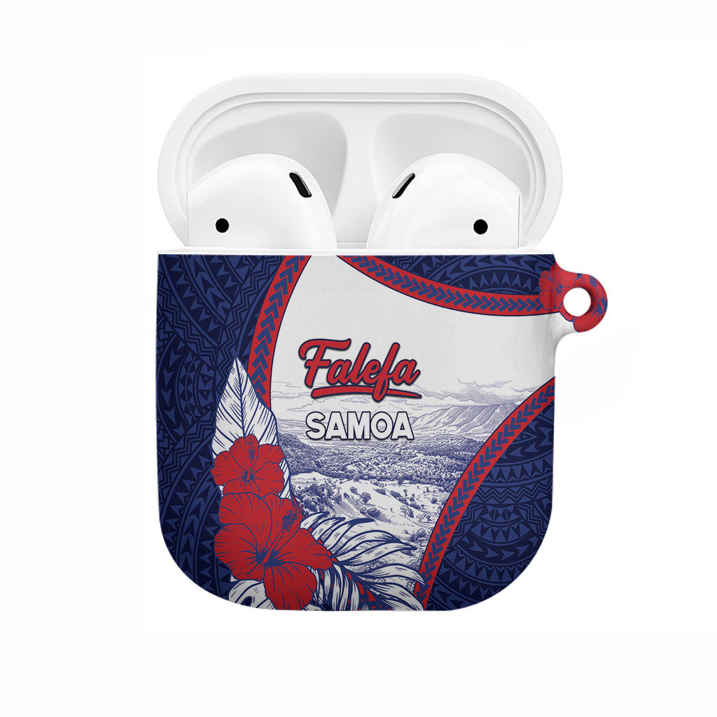 Falefa Samoa Village AirPods Case Valley Polynesian Tribal Hibiscus Floral
