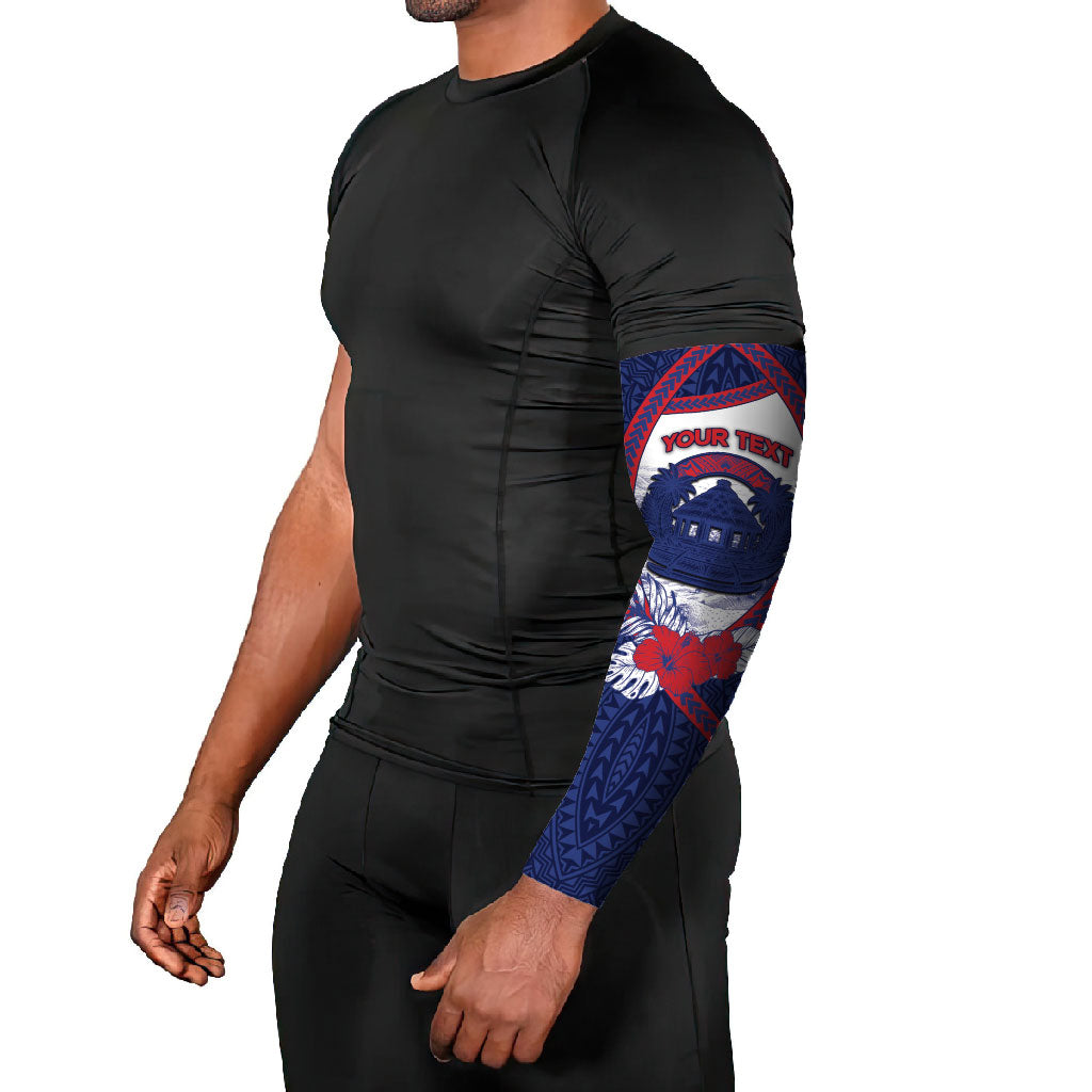 Personalised Falefa Samoa Village Arm Sleeves Valley Polynesian Tribal Hibiscus Floral