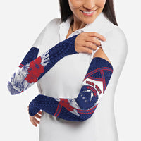 Personalised Falefa Samoa Village Arm Sleeves Valley Polynesian Tribal Hibiscus Floral