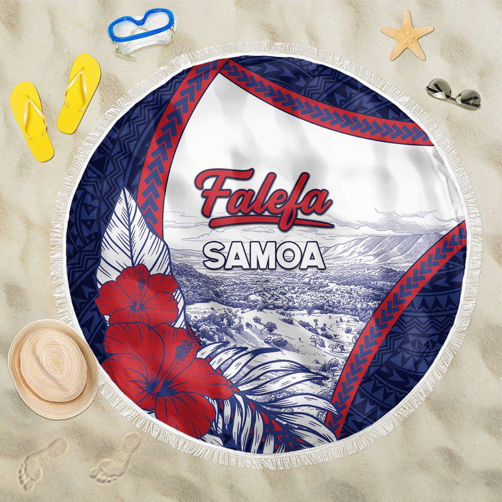 Falefa Samoa Village Beach Blanket Valley Polynesian Tribal Hibiscus Floral