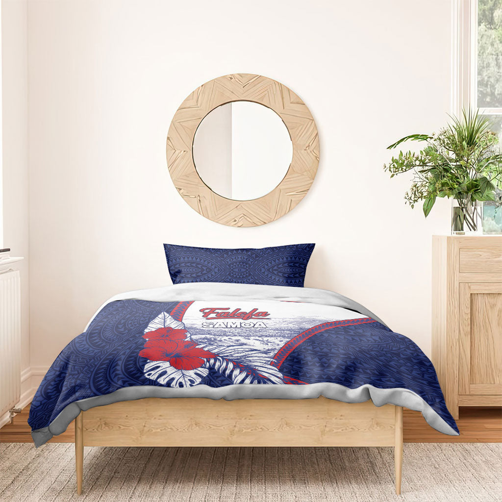 Falefa Samoa Village Bedding Set Valley Polynesian Tribal Hibiscus Floral