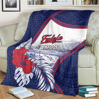 Falefa Samoa Village Blanket Valley Polynesian Tribal Hibiscus Floral