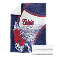 Falefa Samoa Village Blanket Valley Polynesian Tribal Hibiscus Floral