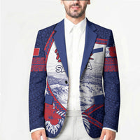 Personalised Falefa Samoa Village Blazer Valley Polynesian Tribal Hibiscus Floral