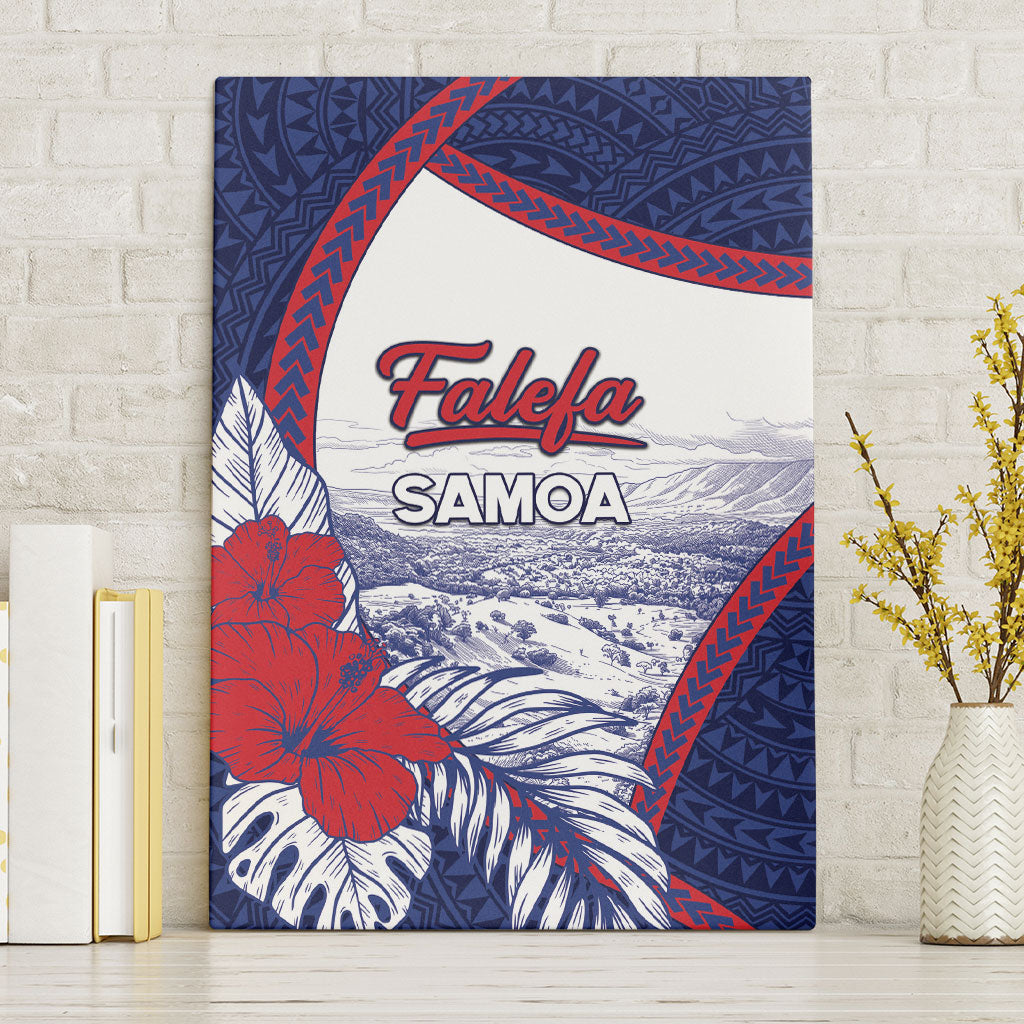 Falefa Samoa Village Canvas Wall Art Valley Polynesian Tribal Hibiscus Floral