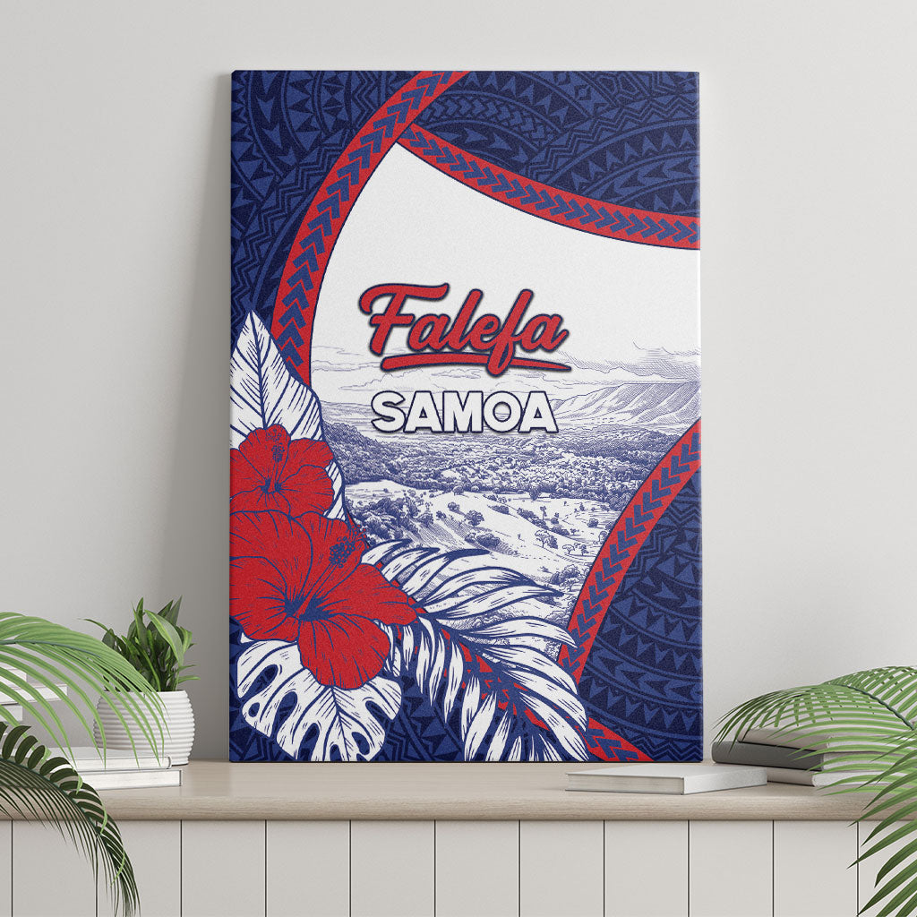 Falefa Samoa Village Canvas Wall Art Valley Polynesian Tribal Hibiscus Floral