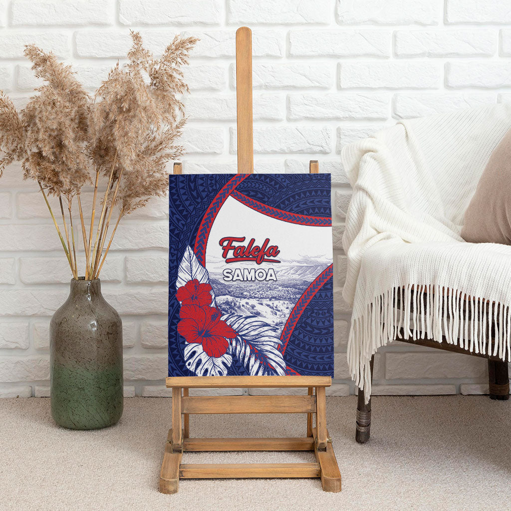 Falefa Samoa Village Canvas Wall Art Valley Polynesian Tribal Hibiscus Floral