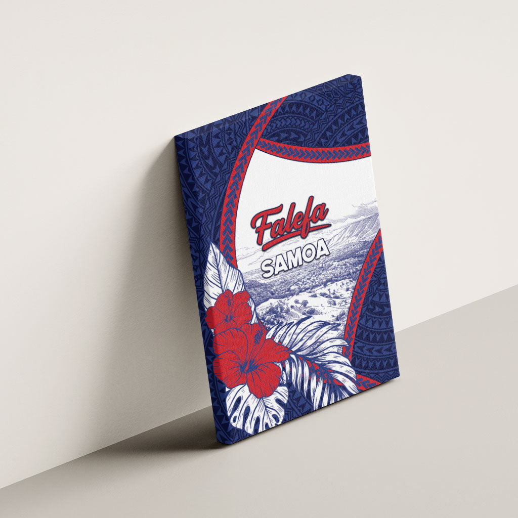 Falefa Samoa Village Canvas Wall Art Valley Polynesian Tribal Hibiscus Floral