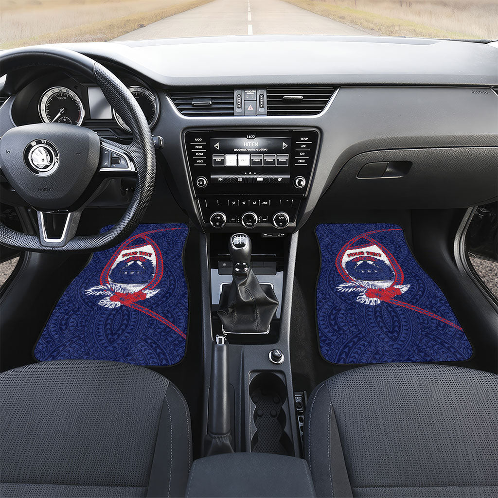 Personalised Falefa Samoa Village Car Mats Valley Polynesian Tribal Hibiscus Floral
